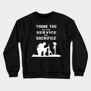 Thank You For Your Service Patriotic American Veterans Day Crewneck Sweatshirt